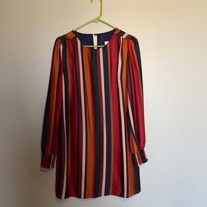 Striped Long-Sleeve Dress